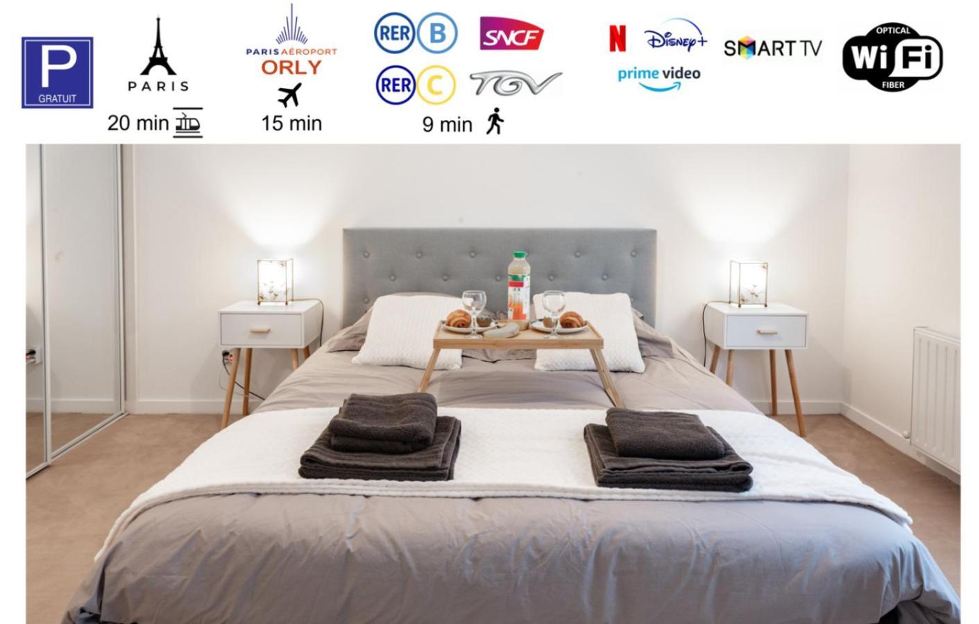 Tout Confort A Massy - Parking / Tgv Et Rer B&C Εξωτερικό φωτογραφία